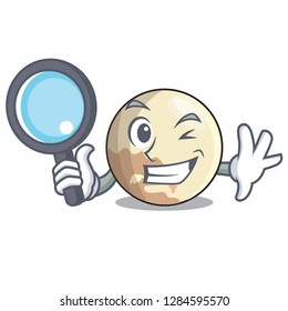 Detective image of planet pluto in character