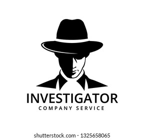 detective investigation service vector icon logo design template