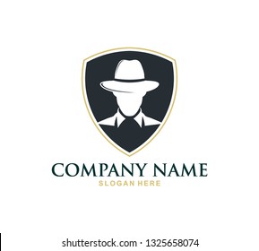 detective investigation service vector icon logo design template