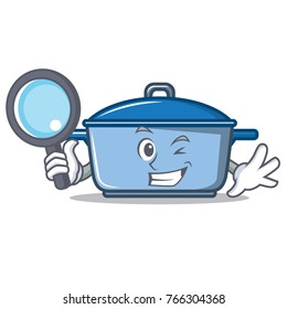 Detective kitchen character cartoon style