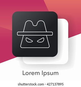 detective line icon