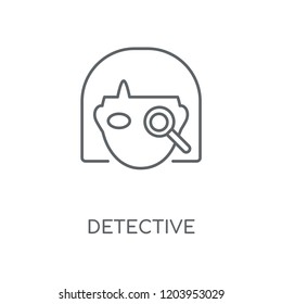 Detective linear icon. Detective concept stroke symbol design. Thin graphic elements vector illustration, outline pattern on a white background, eps 10.