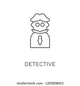 Detective linear icon. Detective concept stroke symbol design. Thin graphic elements vector illustration, outline pattern on a white background, eps 10.