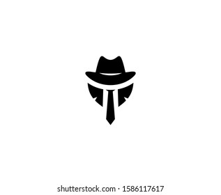Detective Logo Agent Hat Spy Vector Stock Vector (Royalty Free) 1586117617