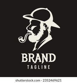 detective logo design icon vector