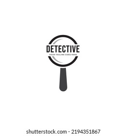 Detective Logo Design Vector Template.