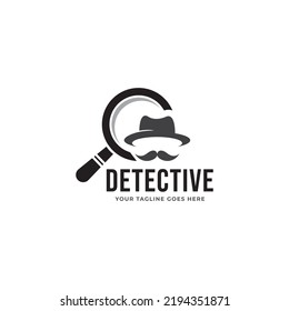 Detective Logo Design Vector Template.