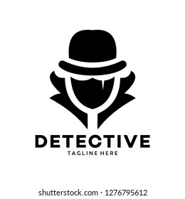 detective logo with hat