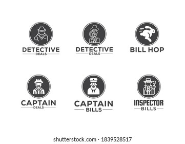 Plantilla de imagen del vector de diseño del logotipo de detectives
