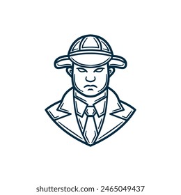 Detective logo Vector design illustration