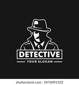 Vector del logo del detective. VECTOR EPS 10 editable