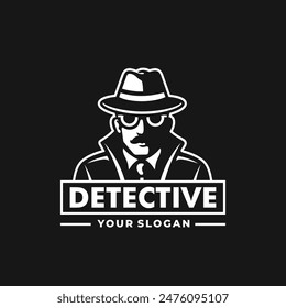 Detective logo vector. EPS 10 editable vector