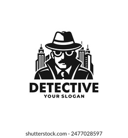 Detective logo vector. EPS 10 editable vector