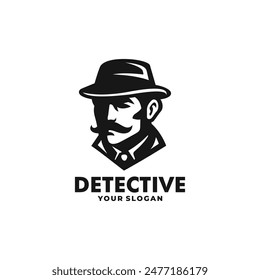 Vector del logo del detective. VECTOR EPS 10 editable