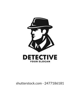 Vector del logo del detective. VECTOR EPS 10 editable