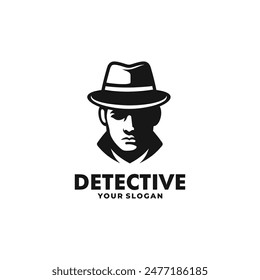 Vector del logo del detective. VECTOR EPS 10 editable