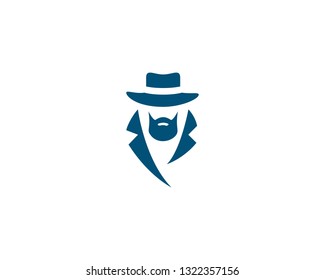 Detective logo vector icon template