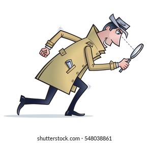 Detective Looking For Clues