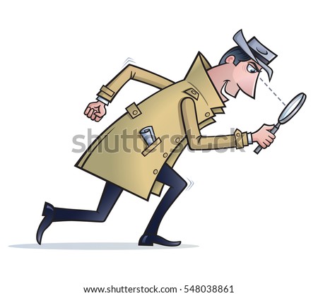 Detective Looking For Clues