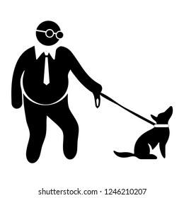 detective looking through magnifying glass and dog