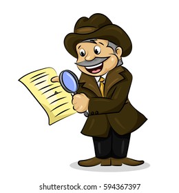 detective with magnifier
