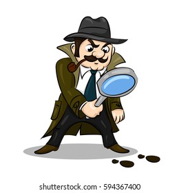 detective with magnifier