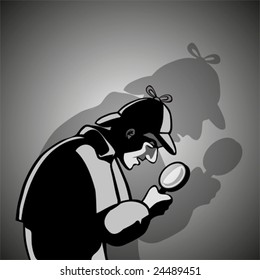 detective with a magnifying glass