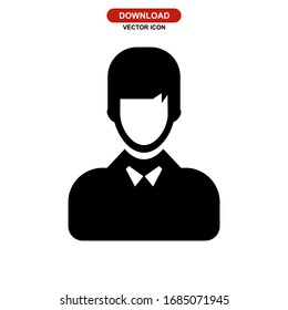 detective man icon or logo isolated sign symbol vector illustration - high quality black style vector icons

