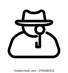 detective man icon or logo isolated sign symbol vector illustration - high quality black style vector icons
