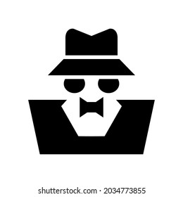 detective man icon or logo isolated sign symbol vector illustration - high quality black style vector icons

