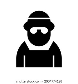 detective man icon or logo isolated sign symbol vector illustration - high quality black style vector icons
