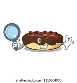 Detective maple bacon bar character cartoon