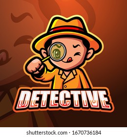 Detective Mascot Esport Logo Design