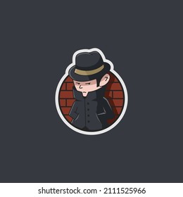 Detective mascot esport logo design