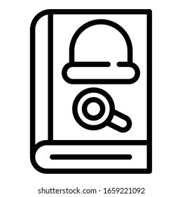 Kristallsymbol. Umriss einer entdeckten neuen Vektorillustration Symbol für Webdesign einzeln auf weißem Hintergrund