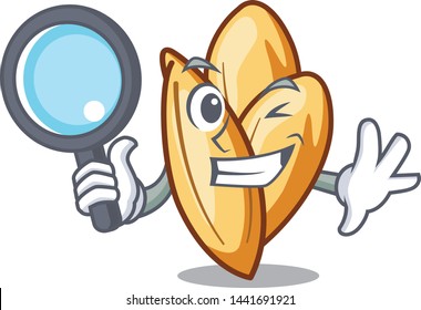 Detective orzo pasta placed on mascot plate