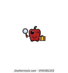 Detective Paprika Cartoon Character Vector Illustration Design. Outline, Cute, Funny Style. Recomended For Children Book, Cover Book, And Other.