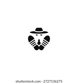Design do logotipo do detector pathfinder, ilustração vetorial.
