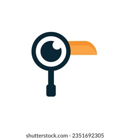 detective pelican logo art vector design.