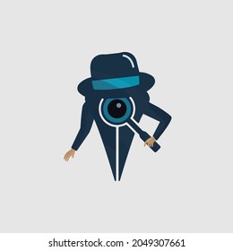 Detective Pen logo design. looks clean for mascot 