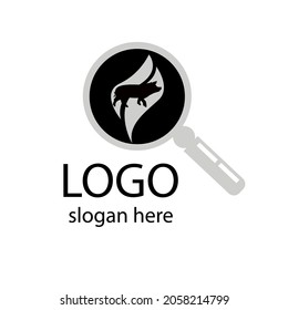 Detektivlogo für Schweine-Bq-Vektorgrafik