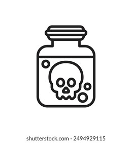 Detective Poison Outline Icon Vector Illustration