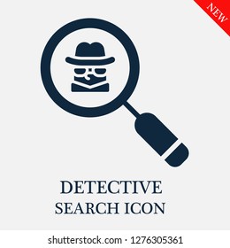 Detective search icon. Editable Detective search icon for web or mobile.