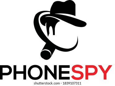 Detective and search type logo  