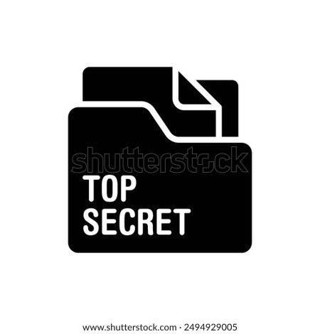 Detective Secret File Filled Icon Vector Illustration