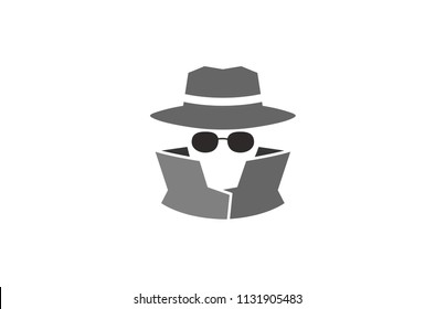 Detective Sheriff Spy Logo Vector Symbol Icon Design Illustration