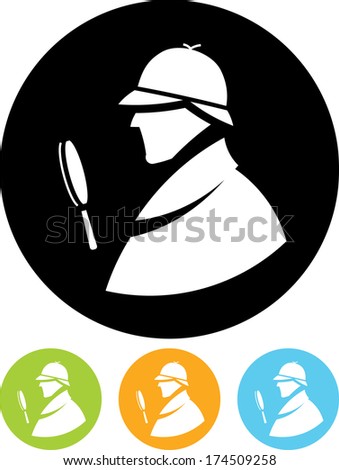 Detective Sherlock Holmes vector profile icon