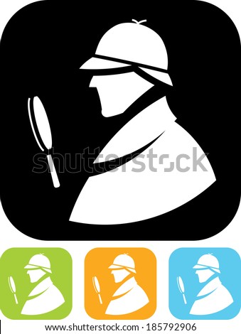 Detective Sherlock Holmes vector profile icon