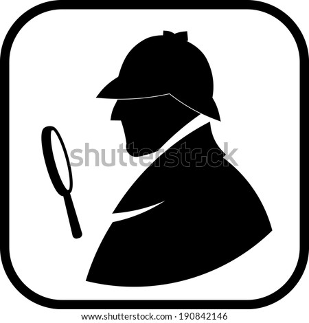 Detective Sherlock Holmes vector profile icon