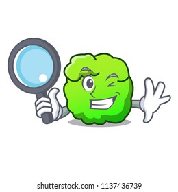 Detective shrub character cartoon style